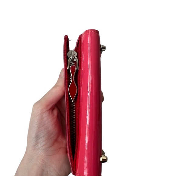 Christian Louboutin Patent Macaron Wallet w/COA, Dusty & Box: All Sales Final - Picture 4 of 8